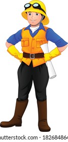 un chico lindo vestido de jefe de proyecto
