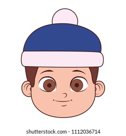 Cute boy with winter hat