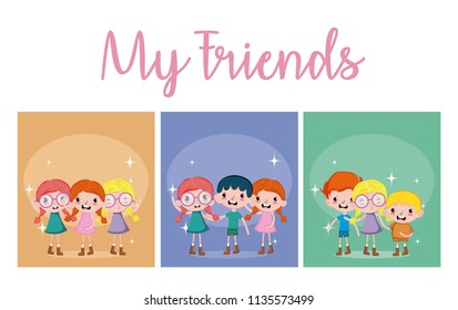 Cute boys amd girls cards