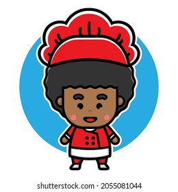 Cute boys chef character design