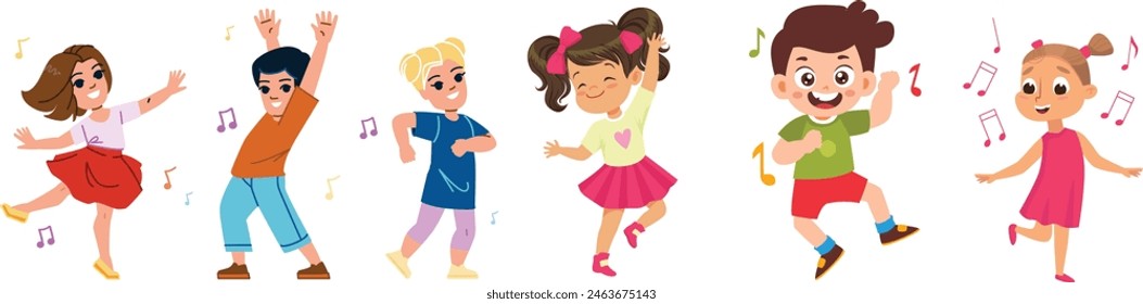 Cute boys and Girls are dancing together