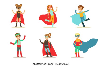 Super Hero Boy Mascot Collection Set Stock Vector (Royalty Free) 1893550090