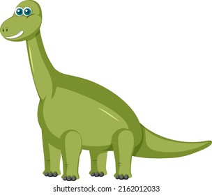 Cute Brachiosaurus Dinosaur Cartoon illustration