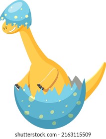 Cute Brachiosaurus Dinosaur Cartoon illustration