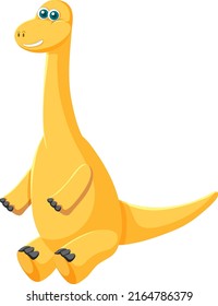Cute Brachiosaurus Dinosaur Cartoon illustration