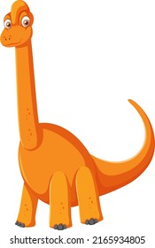 Cute Brachiosaurus Dinosaur Cartoon illustration
