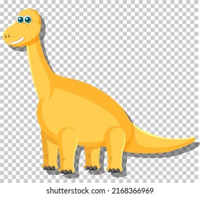 Ilustración aislada de los dinosaurios de los brachiosaurios de la cuta