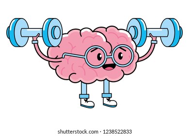 Dibujos animados de cerebro lindo