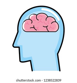 cute brain cartoon