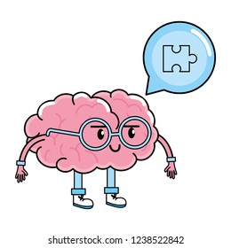 cute brain cartoon