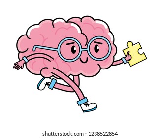 cute brain cartoon