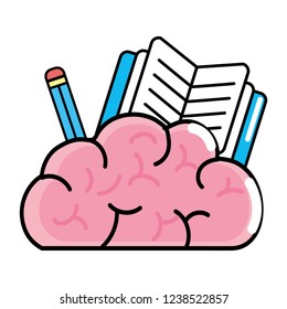 cute brain cartoon