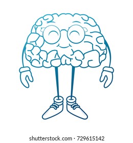 Cute brain cartoon
