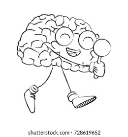 Cute brain searching something