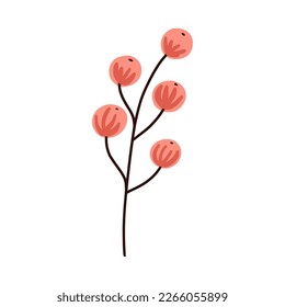 cute branch with leafs decorative icon. vector illustration design