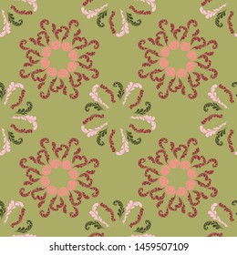 Cute branches elegant seamless floral motif pattern, stylized flowers organic print, vector ornate background. Vintage floral stylized organic seamless textile vector with flowers and twigs.