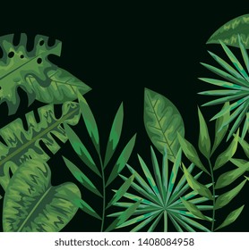 cute branches leaves plants background