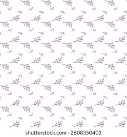 Cute Branches Seamless Vector Pattern Design