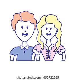 cute brazilian couple with hairstyle and typical clothes