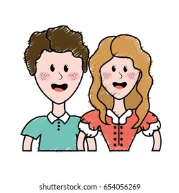 cute brazilian couple with hairstyle and typical clothes