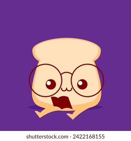 Expresión del personaje de la caricatura Cute Bread