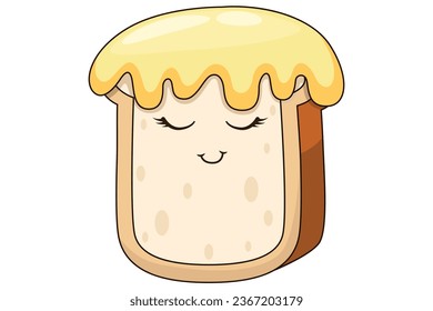 Ilustración de diseño de caracteres de pan mate