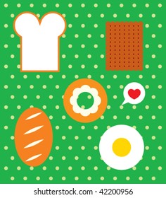cute bread sticker