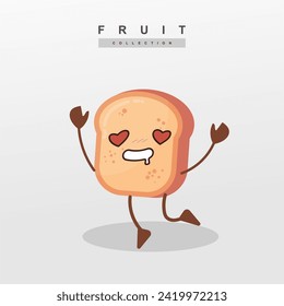 
cute bread vector with soft colors