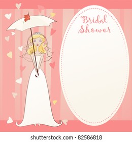 Cute Bridal Shower Invitation - Showered with Love