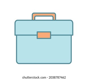 cute briefcase with orange details