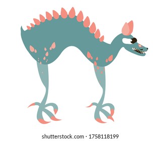 
cute bright fantastic dinosaur monsters