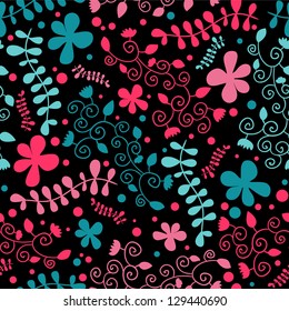 Cute bright floral seamless pattern