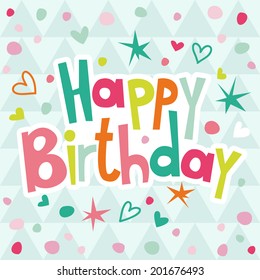 Cute and bright happy birthday card