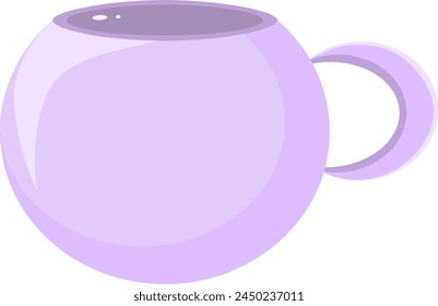 cute bright mug with highlights and shadows vector on a white background