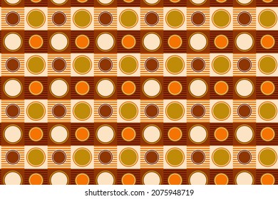 Cuidados y luminosos motivos pastel sin costura. Ilustración vectorial diseño brillante. Resumen de un patrón geométrico sin fisuras sobre el fondo vibrante. combinación de rectángulo despojado y círculos en cuadro cuadrado