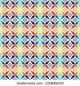 Cute bright seamless pattern background. Vector illustration bright design. Abstract geometric frame. 