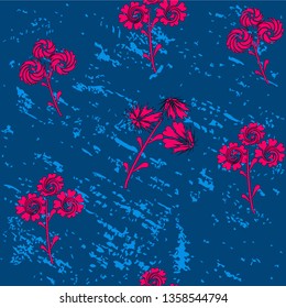 Cute bright seamless pattern background. Vector illustration bright design.Floral seamless background - pattern for continuous replicate.