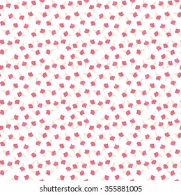 Cute bright seamless pattern with pink ice-creams on the white (transparent) background. Vector illustration eps 