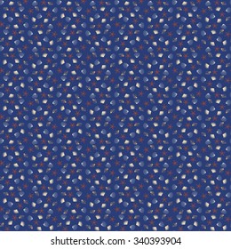 Cute bright seamless pattern with repeating pastel multicoloured contour shells and starfish on the blue background. Vector illustration
