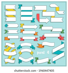 Cute bright set of banners and letterheads for work and education