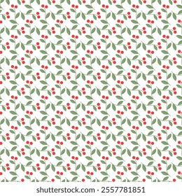 	Cute bright winter holiday pattern with various hand-drawn Christmas elements and a seamless repeat.