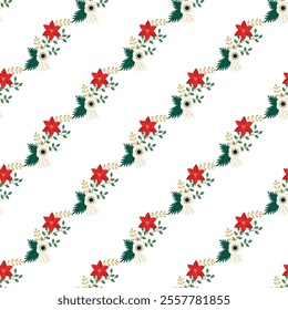 	Cute bright winter holiday pattern with various hand-drawn Christmas elements and a seamless repeat.
