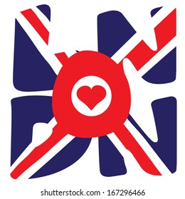 cute british flag svg