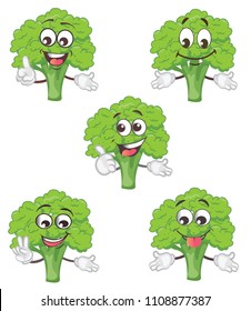 cute broccoli  character. cartoon vector illustration