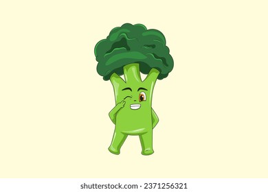 Ilustración de diseño de caracteres de brócoli