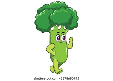 Ilustración de diseño de caracteres de brócoli