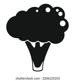 Cute broccoli icon simple vector. Vegetable cabbage. Sweet salad