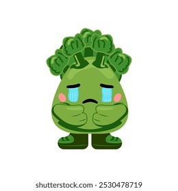 Cute Broccoli Mascot Character Illustration