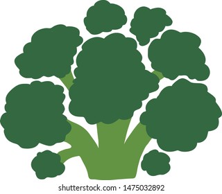 Cute Broccoli Vegetable vector illustration 