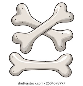 Cute broken bone illustration, depicting a fractured bone with a splint, representing a dog's injury. Perfect for T-shirt designs and other uses related to pet safety and health awareness.